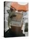 Coca-Cola Vendor Leaning on Cart with Umbrella on Mosaic Sidewalk, Copacabana Beach, Rio de Janeiro-Dmitri Kessel-Premier Image Canvas