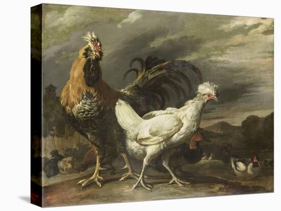 Cock, a Hen and Other Poultry-Pieter Jansz van Ruyven-Stretched Canvas