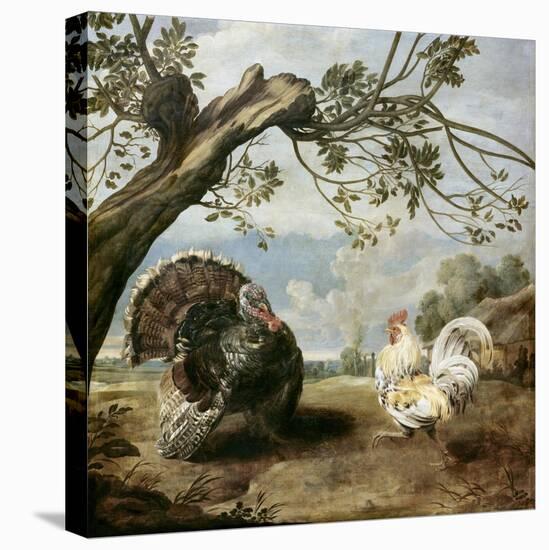 Cock and Turkey-Paul De Vos-Premier Image Canvas