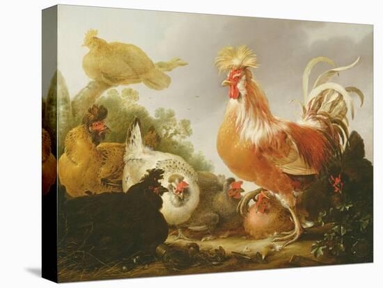 Cockerel and Hens in a Landscape, 1649-Gysbert Hondecoeter-Premier Image Canvas