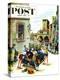 "Coed Tourists in Italy" Saturday Evening Post Cover, August 2, 1958-Constantin Alajalov-Premier Image Canvas