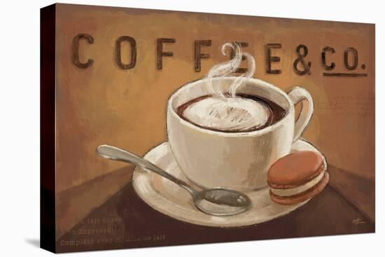 Coffee and Co V-Janelle Penner-Stretched Canvas