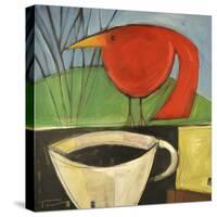 Coffee and Red Bird-Tim Nyberg-Premier Image Canvas