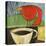 Coffee and Red Bird-Tim Nyberg-Premier Image Canvas