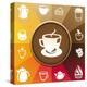 Coffee And Tea Icons-venimo-Stretched Canvas