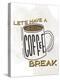 Coffee Break 1-Kimberly Allen-Stretched Canvas