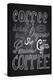 Coffee Chalkboard Illustration-cienpies-Stretched Canvas