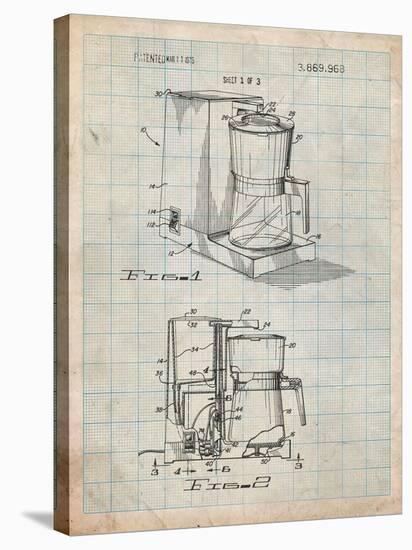 Coffee Maker Patent-Cole Borders-Stretched Canvas