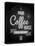 Coffee Menu Design Chalkboard Background-Pushkarevskyy-Stretched Canvas