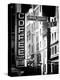 Coffee Shop Bar Sign, Union Square, Manhattan, New York, US, Old Black and White Photography-Philippe Hugonnard-Premier Image Canvas