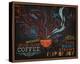 Coffee Shop Blackboard Ad-null-Stretched Canvas