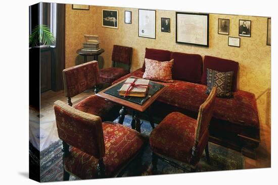 Coffee Table with Chairs and Sofa in House-Museum of Sigmund Freud (1856-1939), Vienna, Austria-null-Premier Image Canvas