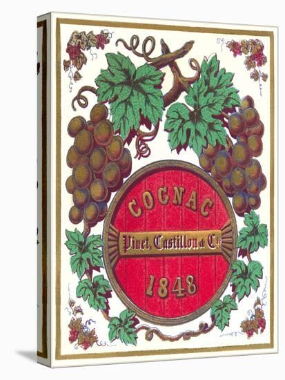 Cognac 1848 Label-null-Stretched Canvas
