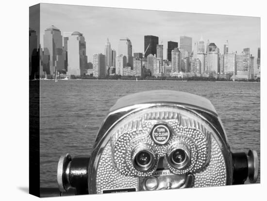 Coin Operated Binoculars Pointed at Manhattan Skyline, Hudson River, Jersey City, New Jersey, Usa-Paul Souders-Premier Image Canvas