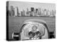 Coin Operated Binoculars Pointed at Manhattan Skyline, Hudson River, Jersey City, New Jersey, Usa-Paul Souders-Premier Image Canvas