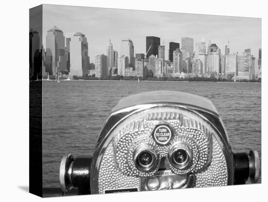 Coin Operated Binoculars Pointed at Manhattan Skyline, Hudson River, Jersey City, New Jersey, Usa-Paul Souders-Premier Image Canvas