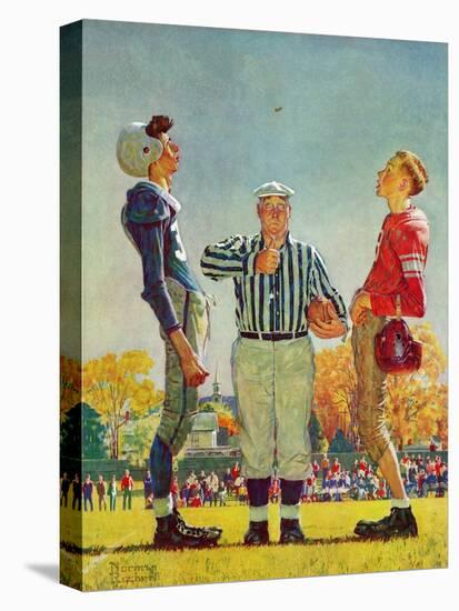 "Coin Toss", October 21,1950-Norman Rockwell-Premier Image Canvas