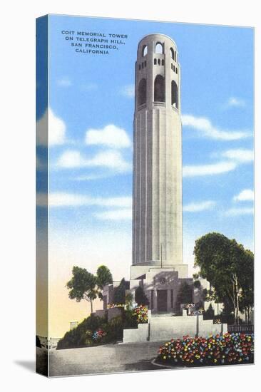 Coit Memorial Tower, Telegraph Hill, San Francisco, California-null-Stretched Canvas