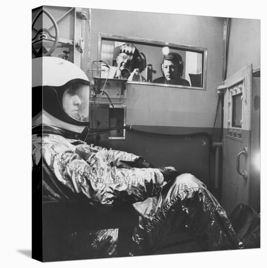 Col. John P. Stapp Watching a Subject in the Altitude Chamber-null-Premier Image Canvas