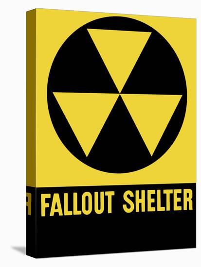 Cold War Era Fallout Shelter Sign-Stocktrek Images-Premier Image Canvas