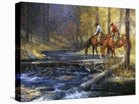 Cold Water & Falling Leaves-Jack Sorenson-Stretched Canvas