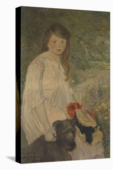 Colette sur fond de jardin (1888-1969), fille de l'artiste-Théophile Alexandre Steinlen-Premier Image Canvas