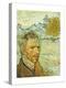 Collage Design with Painting Elements - Self Portrait & View of Asylum & Saint-Remy Chapel-Elements of Vincent Van Gogh-Premier Image Canvas