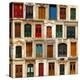 Collage of Old and Colorful Doors from Paris, France.-pink candy-Premier Image Canvas