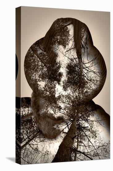 Collage of the Man in A Hat and Trees-metrs-Premier Image Canvas