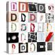 Collage With 25 Images With Letter D-gemenacom-Stretched Canvas