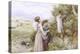 Collecting Flowers-Myles Birket Foster-Premier Image Canvas