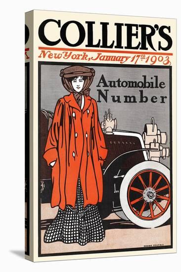 Collier's Automobile Number, New York, January 17th, 1903-Edward Penfield-Stretched Canvas