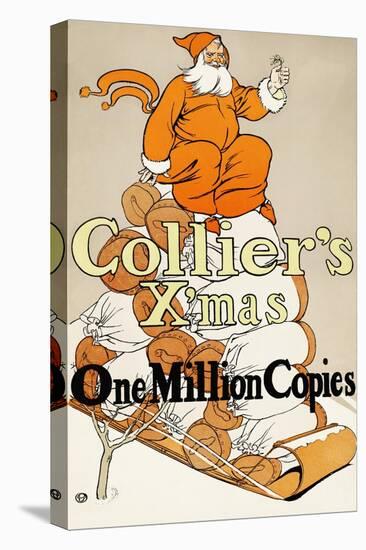 Collier's X'Mas, One Million Copies-Edward Penfield-Stretched Canvas