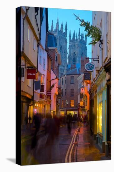 Colliergate and York Minster at Christmas, York, Yorkshire, England, United Kingdom, Europe-Frank Fell-Premier Image Canvas