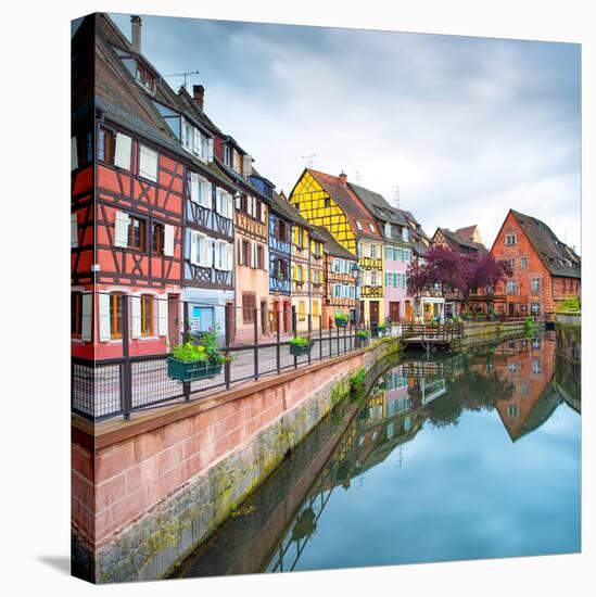 Colmar, Petit Venice, Water Canal and Traditional Houses. Alsace, France.-stevanzz-Premier Image Canvas