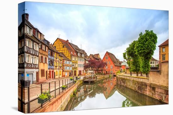 Colmar, Petit Venice, Water Canal and Traditional Houses. Alsace, France.-stevanzz-Premier Image Canvas