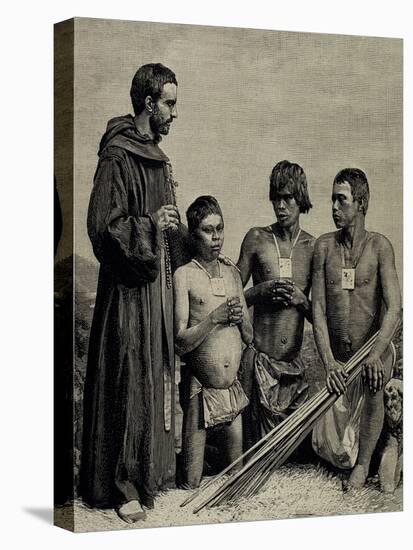Colombia. Augustinian Recollect Friar Converting Guahibos Indians., 1887-null-Premier Image Canvas