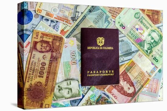 Colombian Passport and Money-jkraft5-Premier Image Canvas