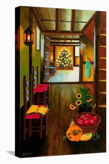 Colonial Christmas Tree-Bonnie B. Cook-Premier Image Canvas