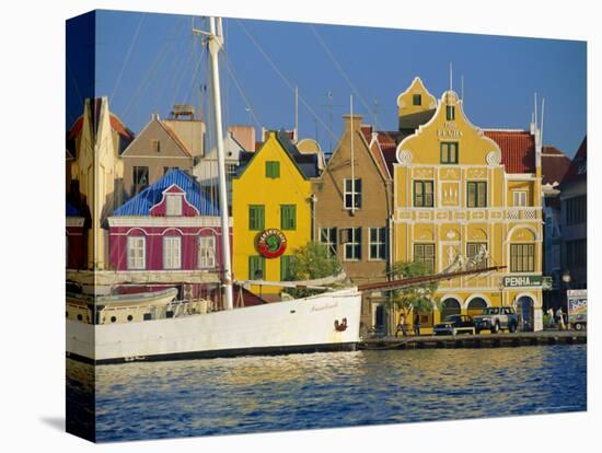 Colonial Gabled Waterfront Buildings, Willemstad, Curacao, Caribbean, West Indies-Gavin Hellier-Premier Image Canvas