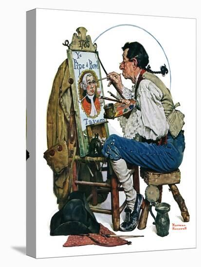 "Colonial Sign Painter", February 6,1926-Norman Rockwell-Premier Image Canvas
