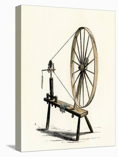 Colonial Spinning Wheel-null-Premier Image Canvas