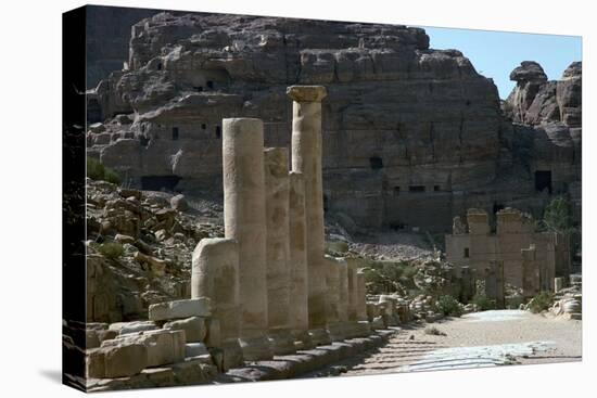 Colonnaded street in the centre of Petra-Unknown-Premier Image Canvas