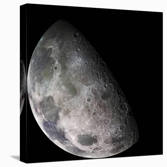 Color Mosaic of the Earth's Moon-null-Premier Image Canvas