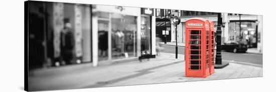 Color Pop, Phone Booth, London, England, United Kingdom, Living Coral-null-Premier Image Canvas