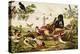 Color Print of Birds Feasting on a Fruit Pie-null-Premier Image Canvas