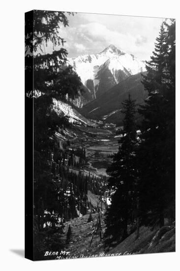 Colorado - Bear Mountain from Million Dollar Hwy-Lantern Press-Stretched Canvas
