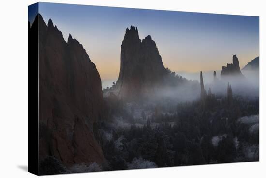 Colorado, Colorado Springs. Morning Fog in Garden of the Gods Park-Don Grall-Premier Image Canvas