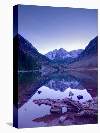 Colorado, Maroon Bells Mountain Reflected in Maroon Lake, USA-Alan Copson-Premier Image Canvas