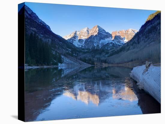 Colorado, Maroon Bells Mountain Reflected in Maroon Lake, USA-Alan Copson-Premier Image Canvas